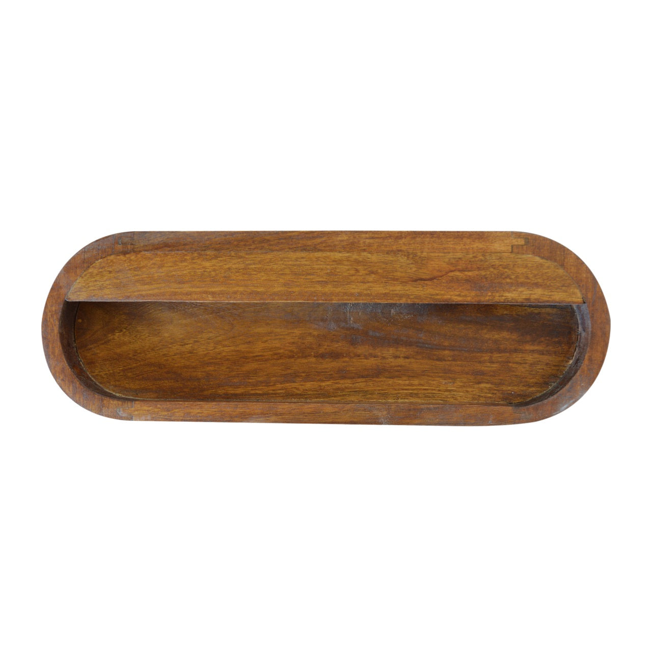 Wall Mounted Round Chestnut nightstand