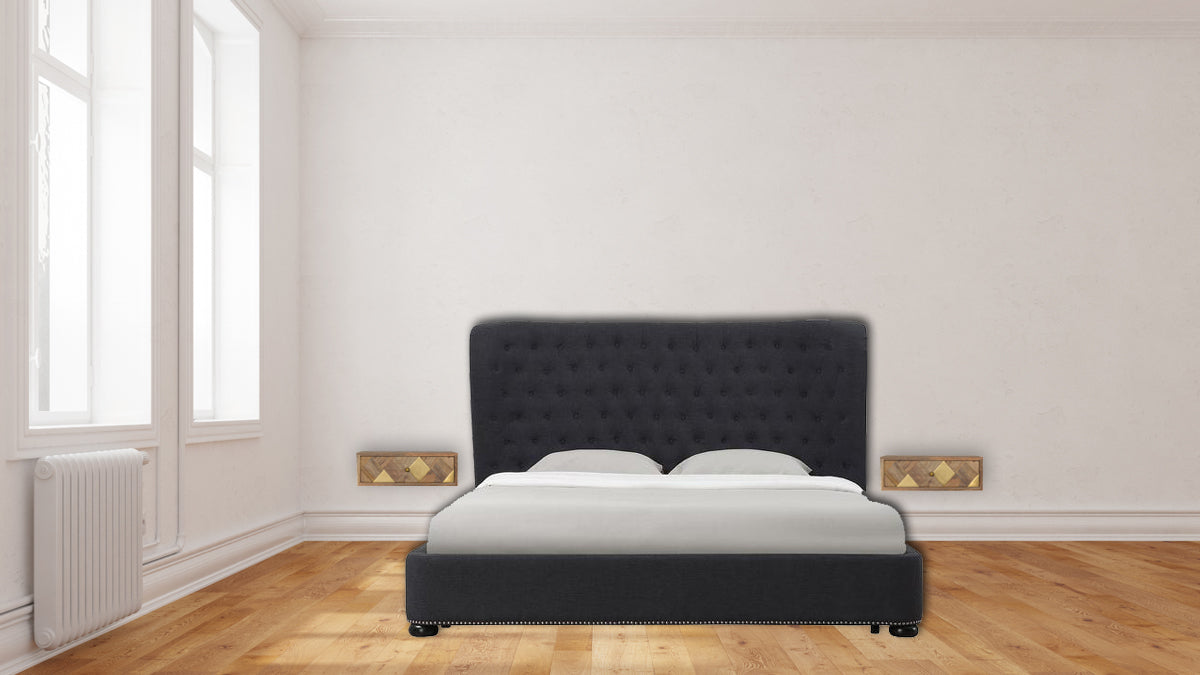 Wall Mounted Brass Inlay Nightstand