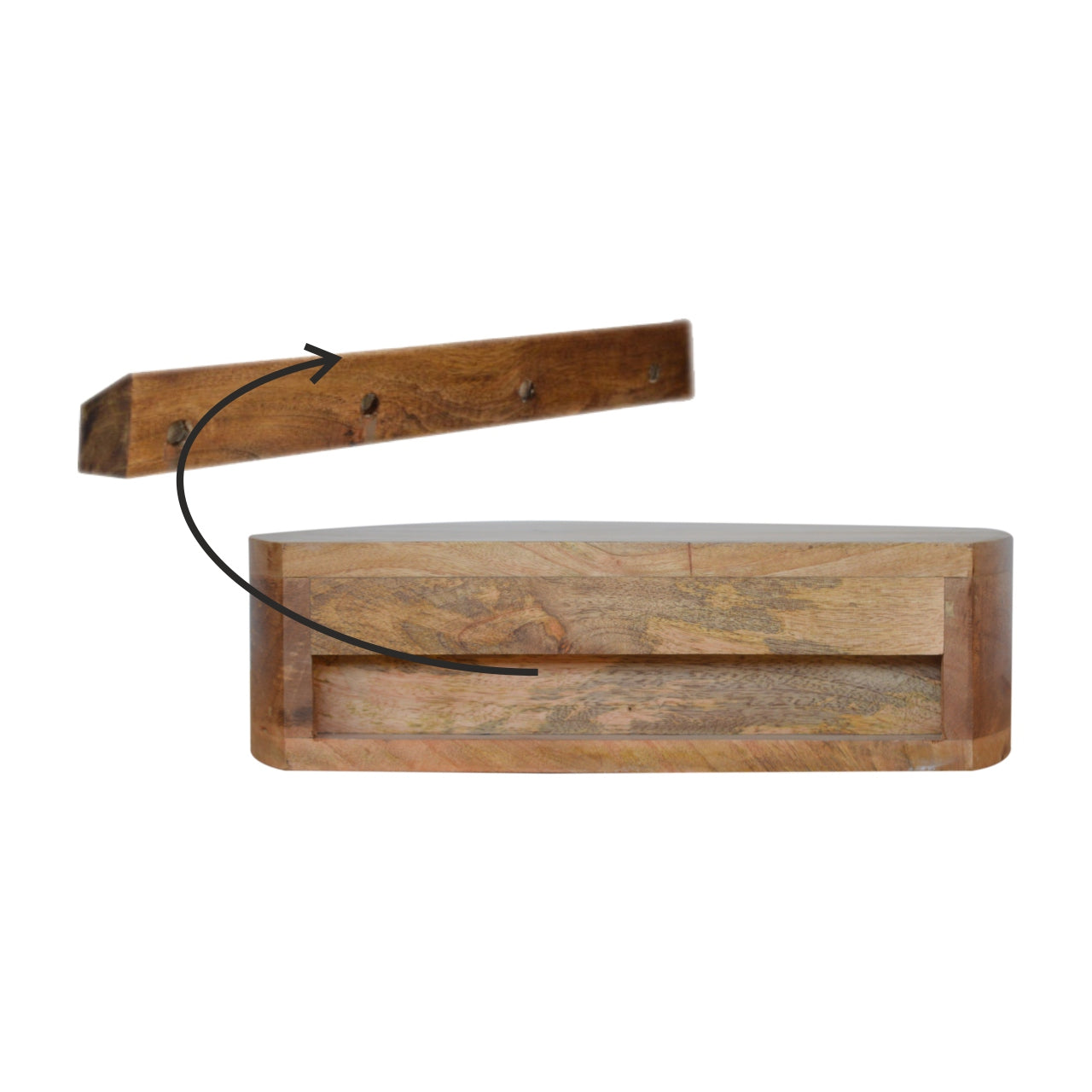 Wall Mounted Rounded nightstand