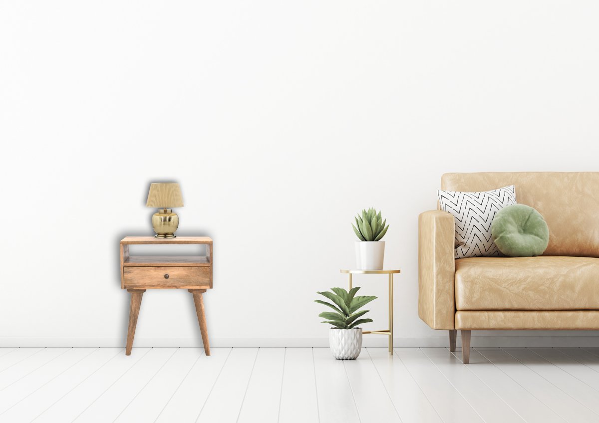 Modern Nightstand with Open Slot