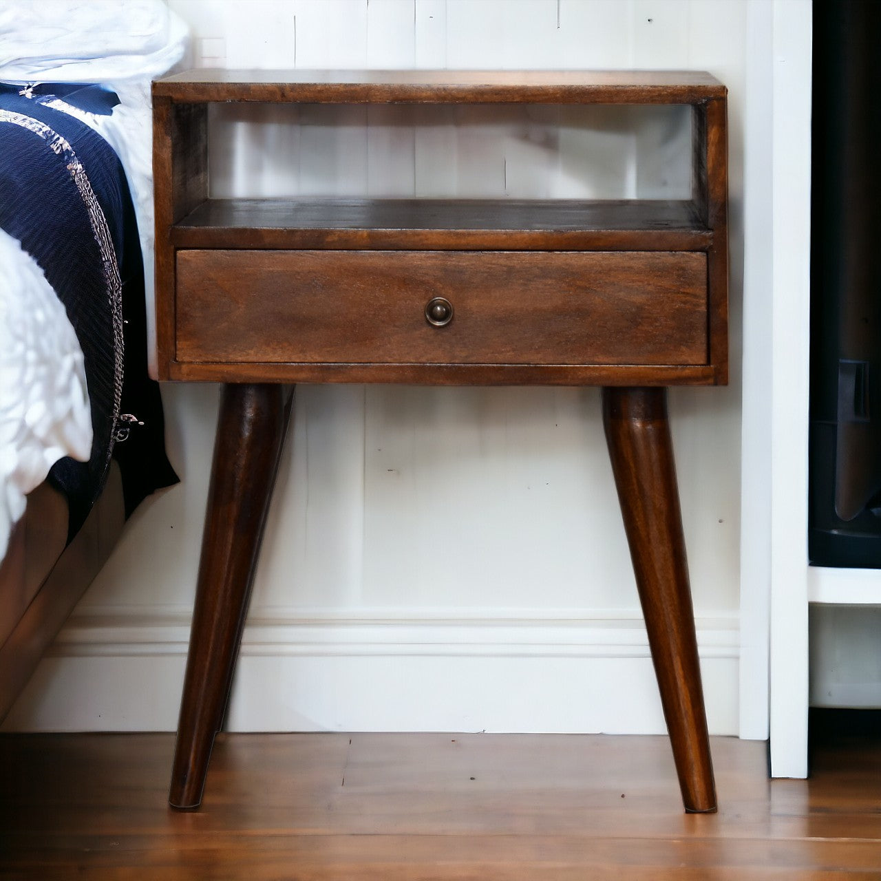 Modern Chestnut Solid Wood nightstand