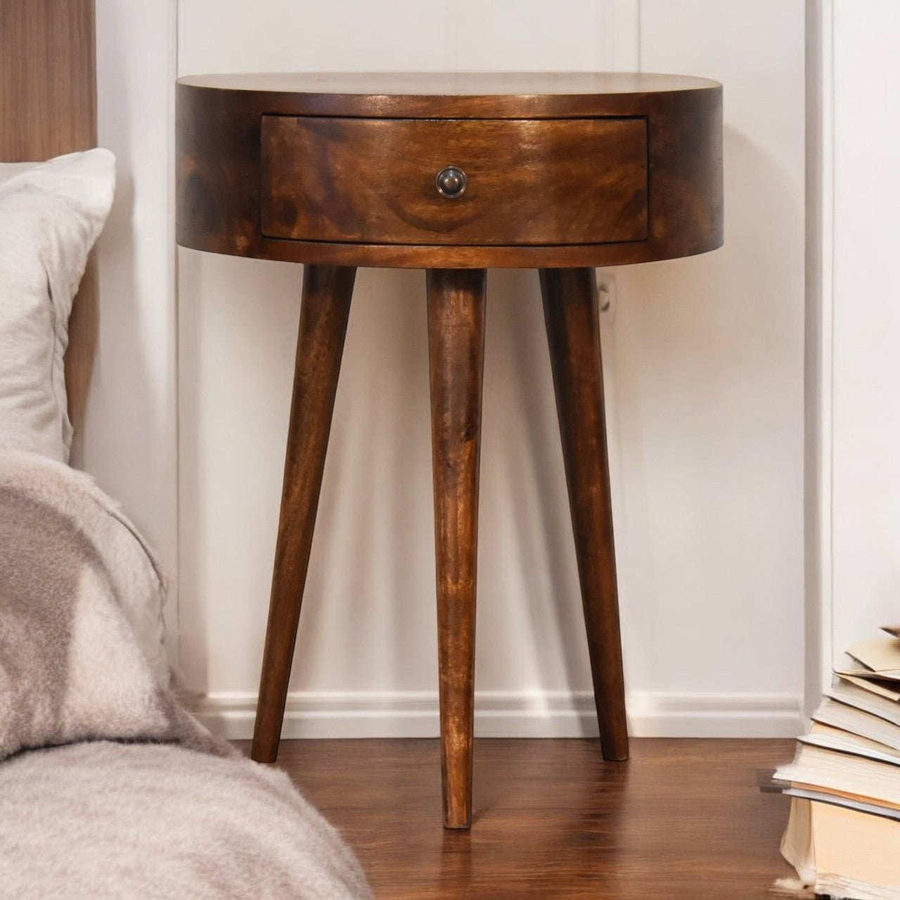 Chestnut Semi Circle nightstand