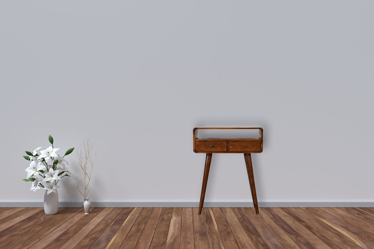 Mini Chestnut Console Table