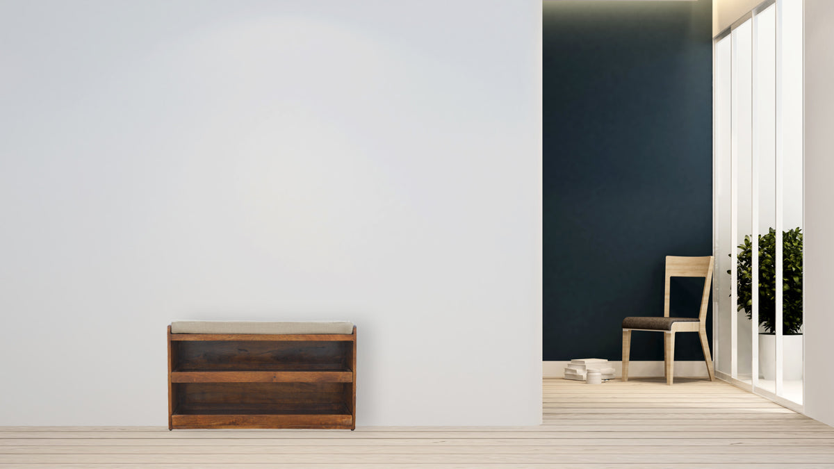 Mud Linen Shoe Bench