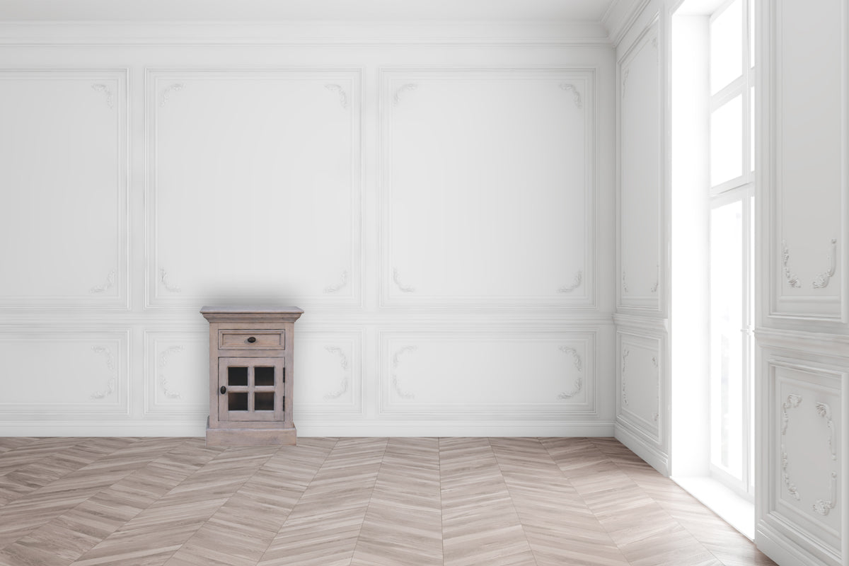 Glazed Stone Nightstand