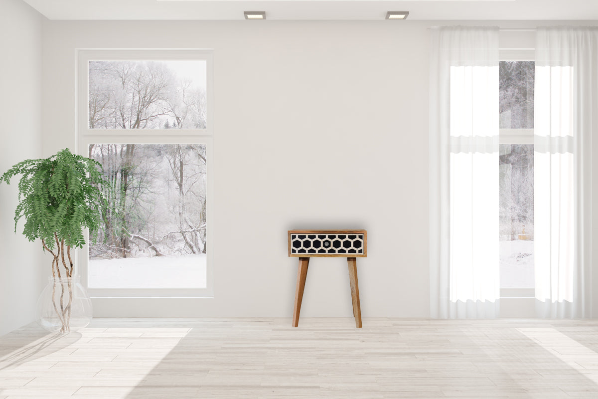 Bone Inlay Tapered nightstand