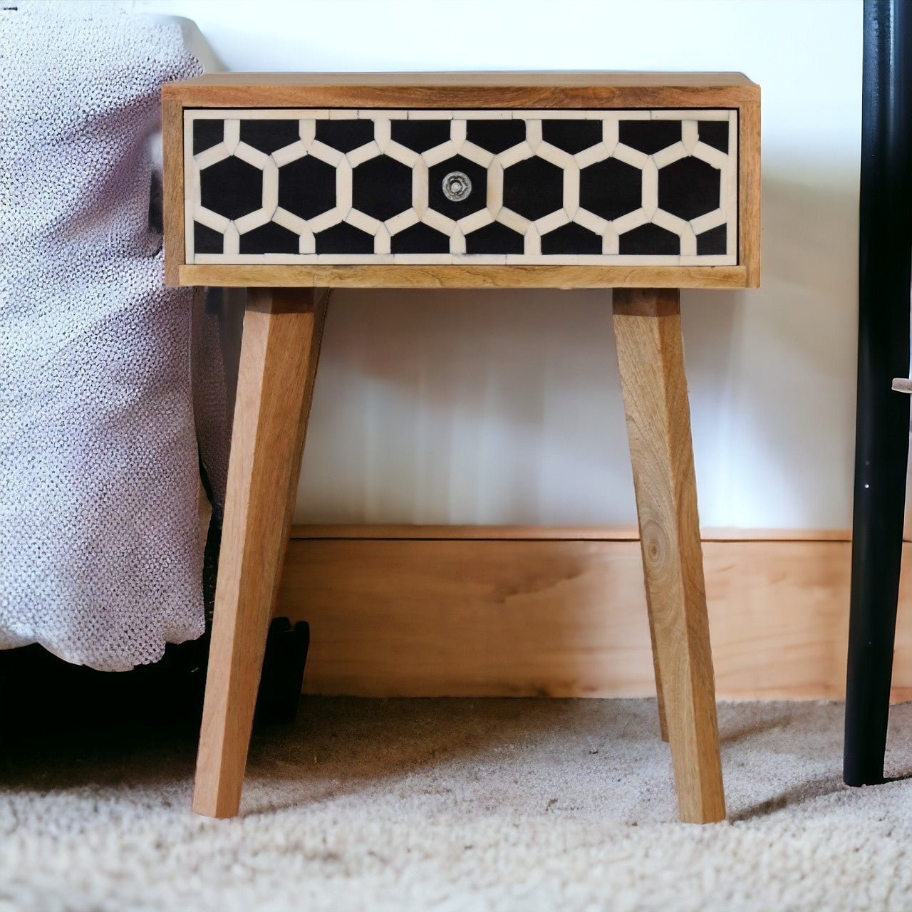 Modern Chestnut Solid Wood nightstand
