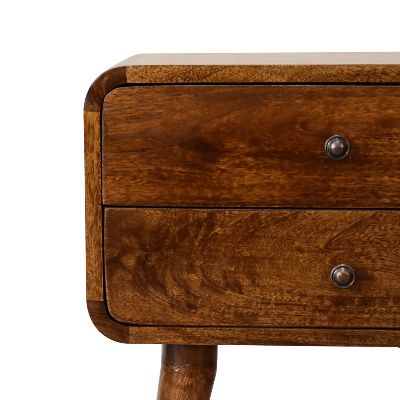 Curved Chestnut nightstand