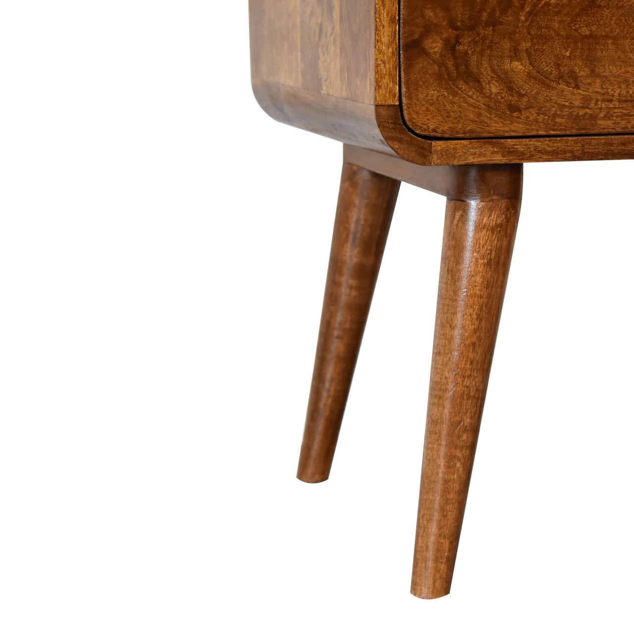 Curved Chestnut nightstand