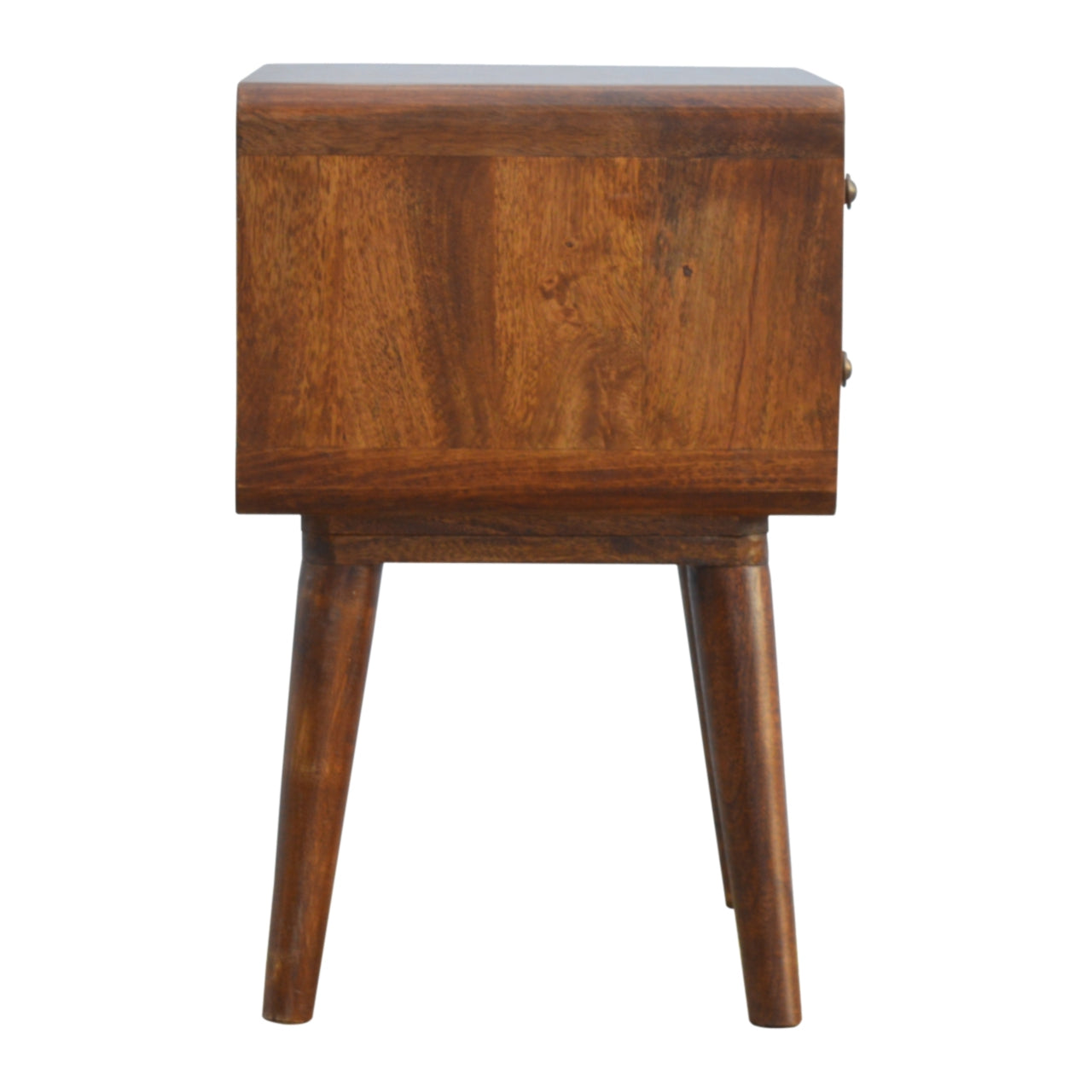Curved Chestnut nightstand