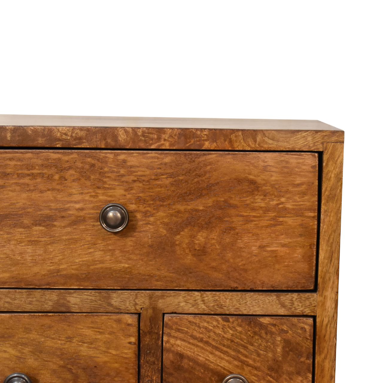 4 Drawer Multi Chestnut nightstand