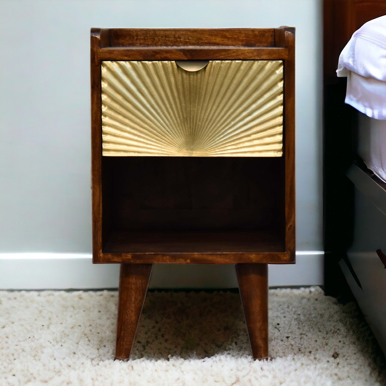 Mini Manila Gold 1 Drawer nightstand