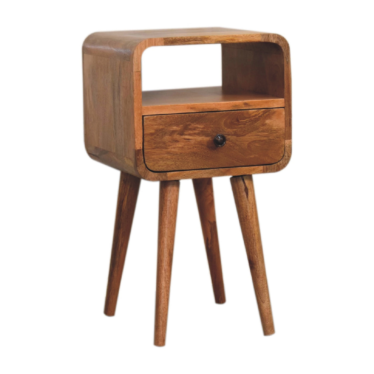 Mini Oakish Curve Open nightstand