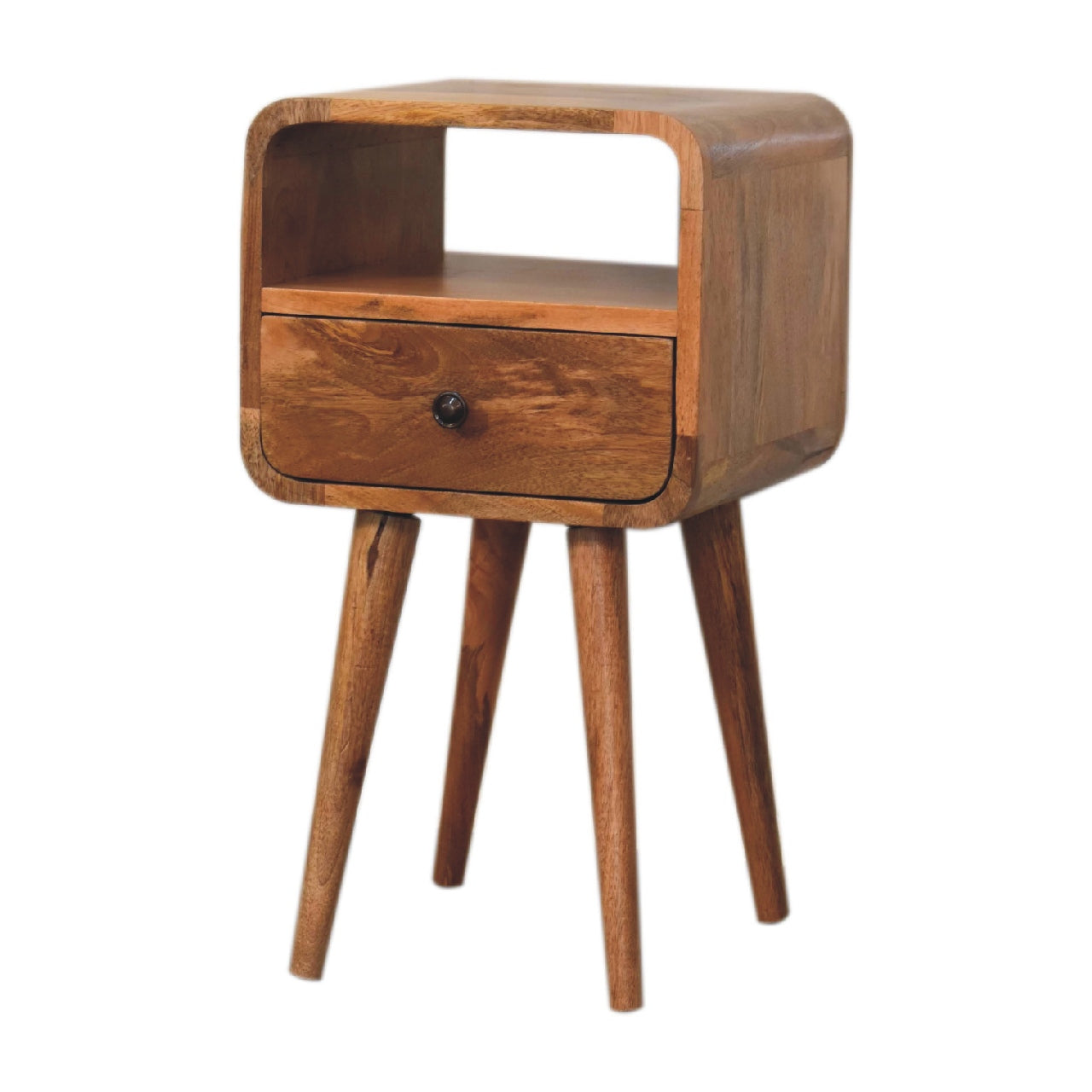 Mini Oakish Curve Open nightstand