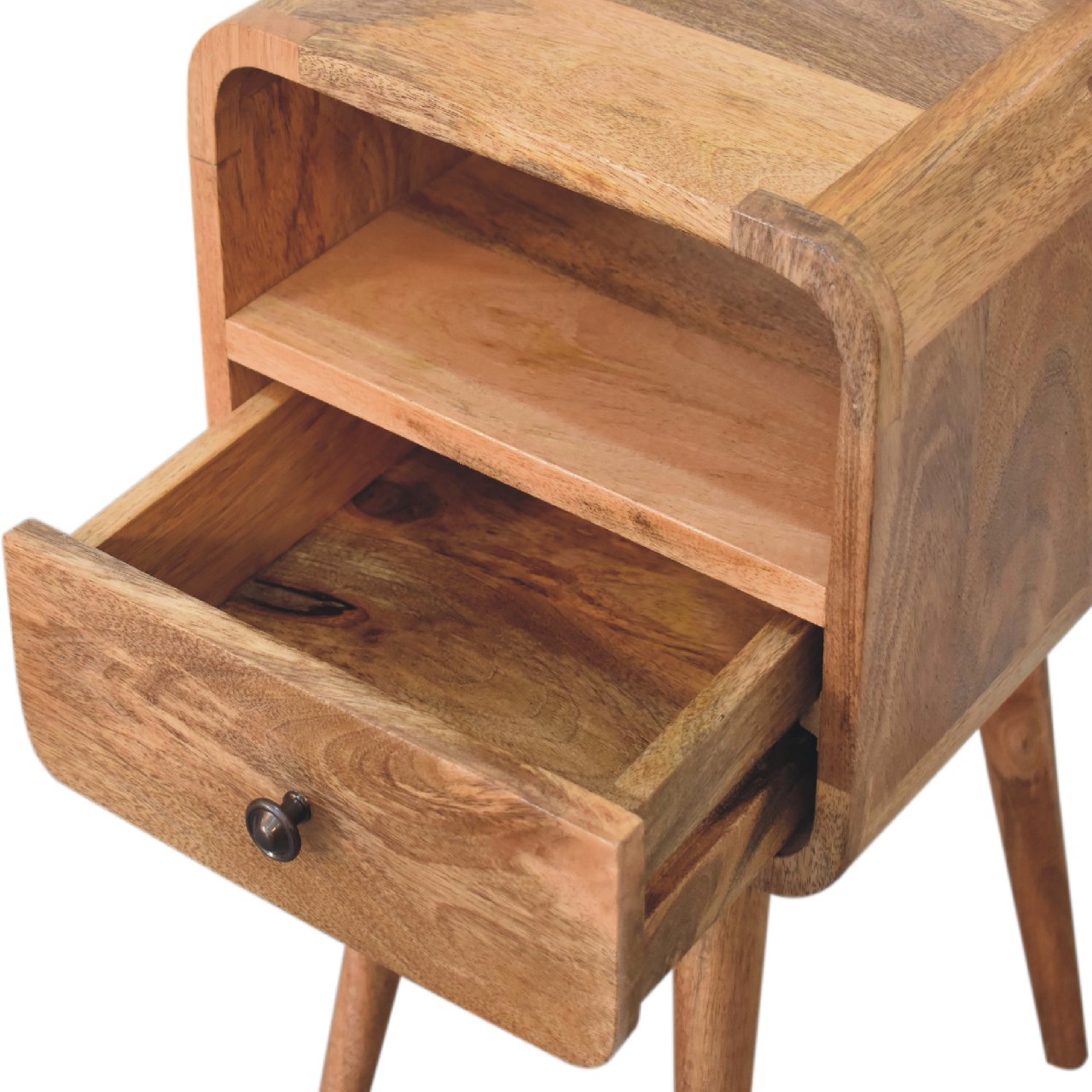 Mini Oakish Curve Open nightstand