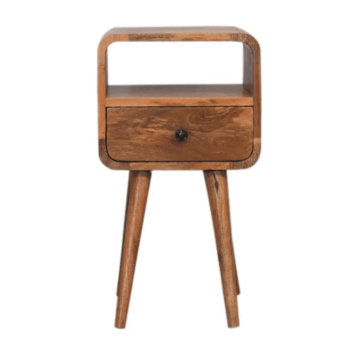Mini Oakish Curve Open nightstand