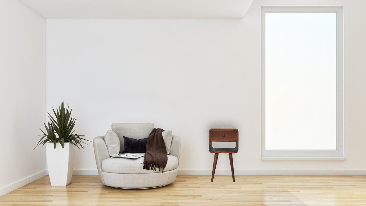 Mini Chestnut Curve Lower nightstand