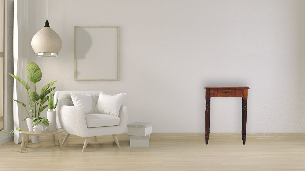 Chestnut Turned Leg Writing Desk