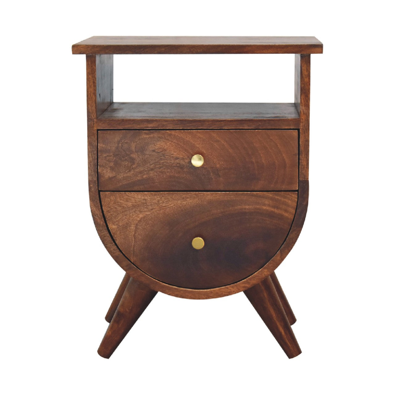 Split Chestnut nightstand