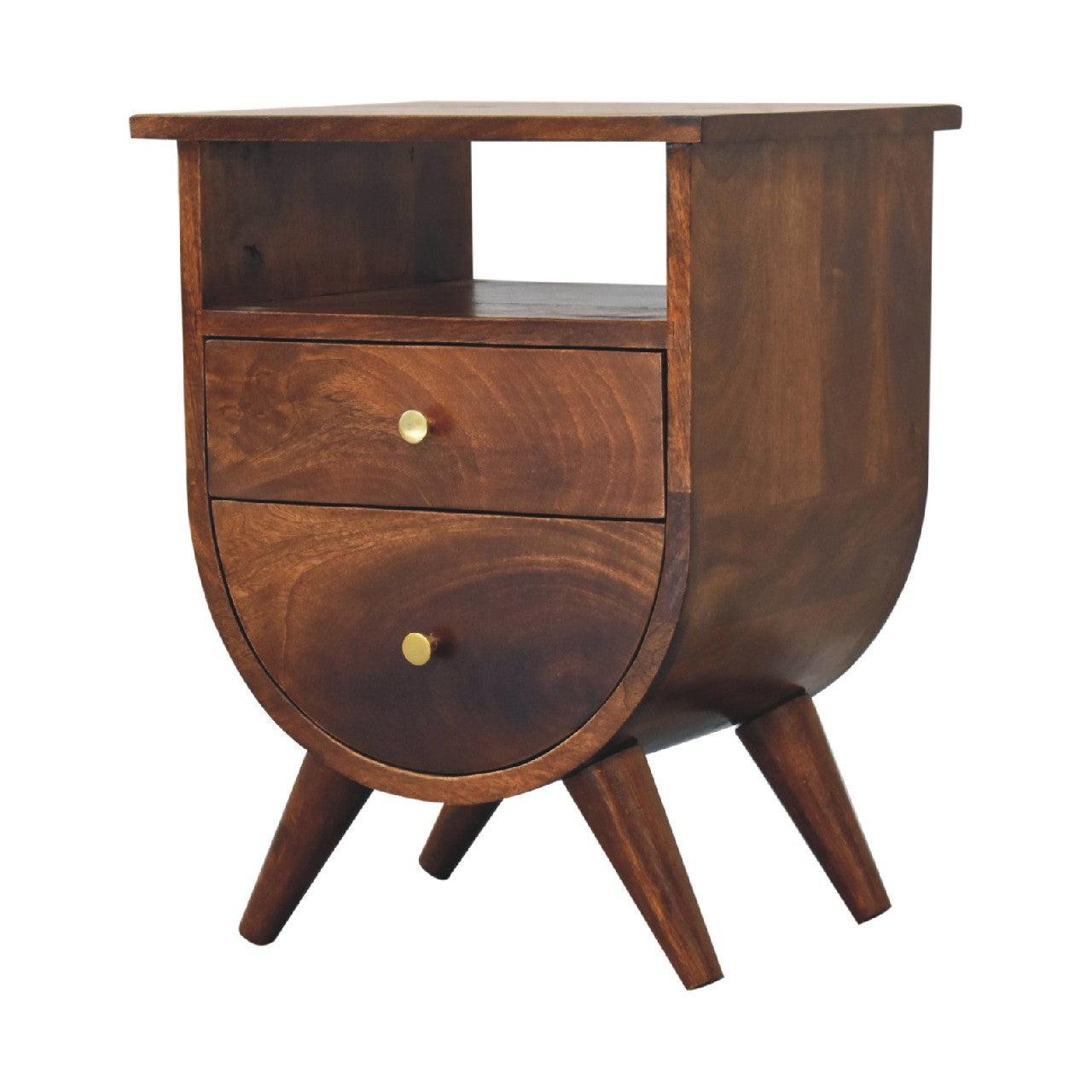 Split Chestnut nightstand