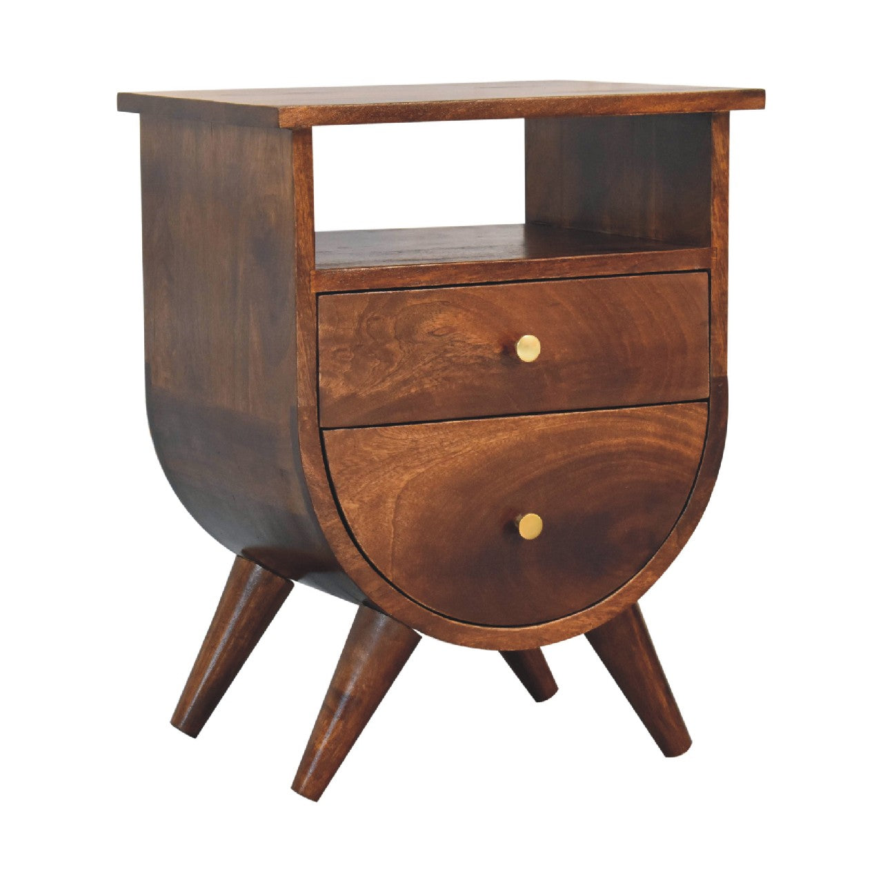 Split Chestnut nightstand