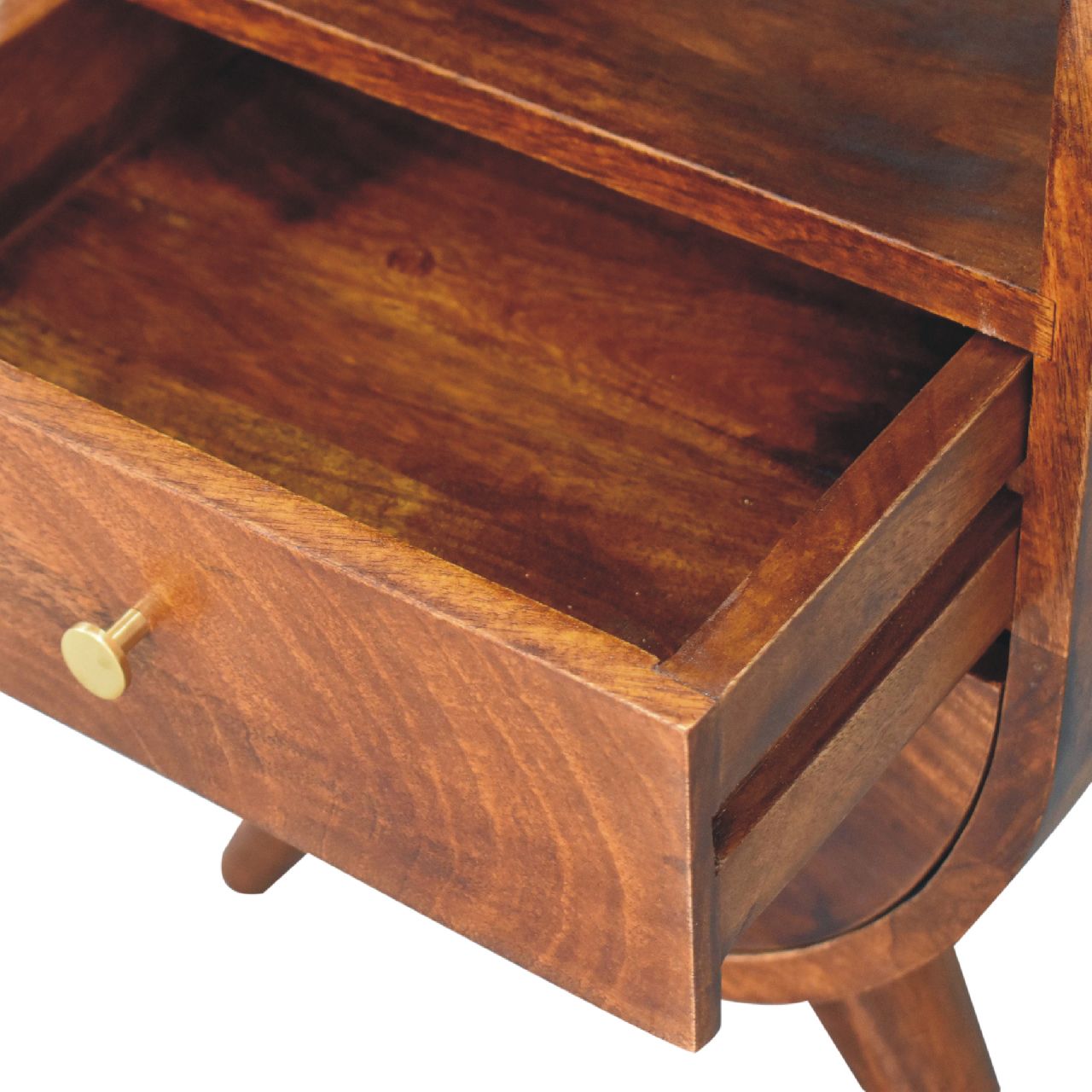 Split Chestnut nightstand