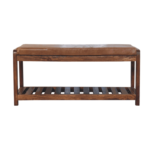 Buffalo Slatted Hallway Bench