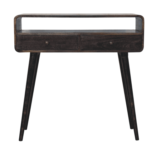 Curved Ash Black Console Table