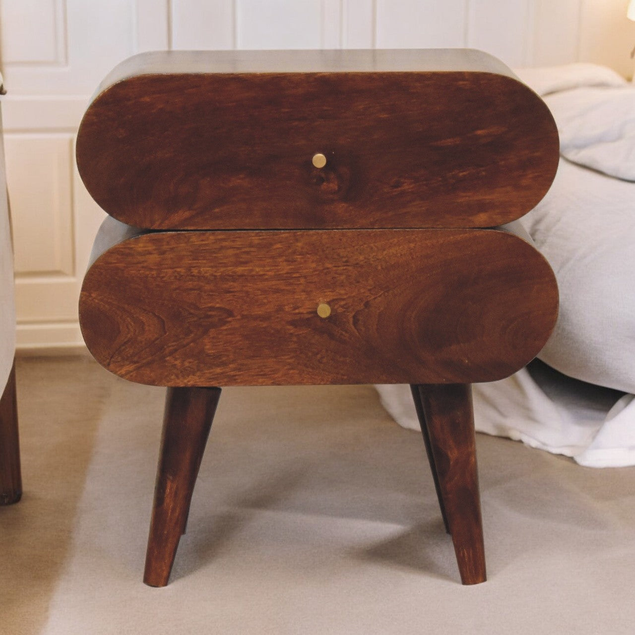 Bubble Chestnut Bedside