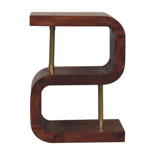 S-curve Brass Bedside