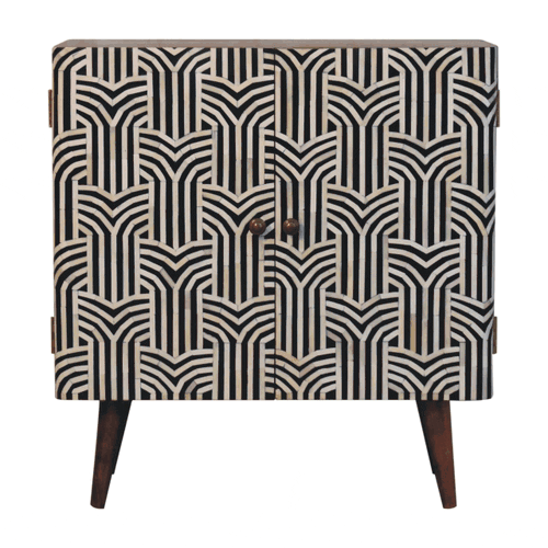 Honey Caramel Edessa Bone Inlay Cabinet