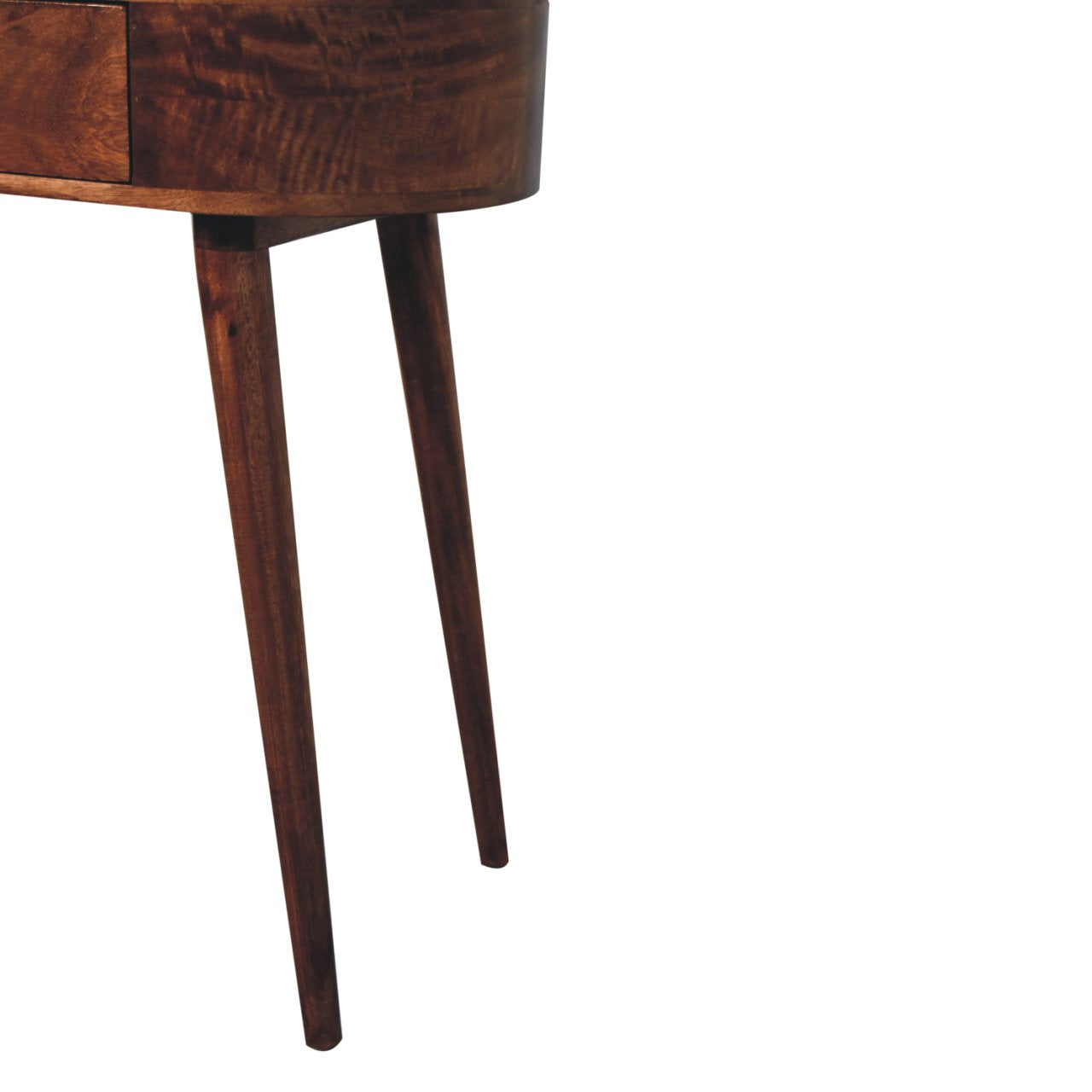 Honey Caramel Rounded Small Console Table