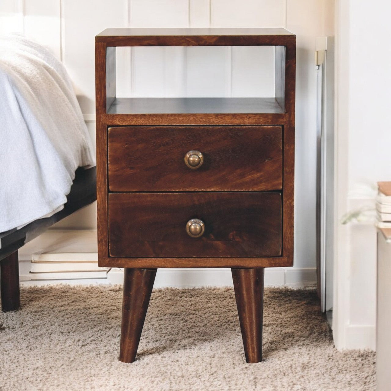 Mini Classic California Walnut Bedside