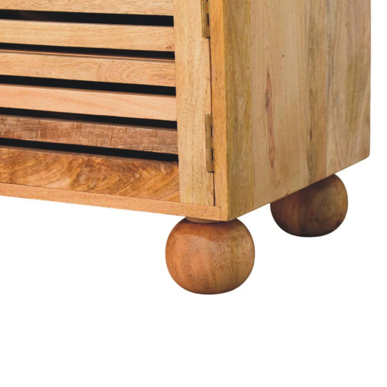 Shutter Oak-ish Shoe Rack with 2 drawers