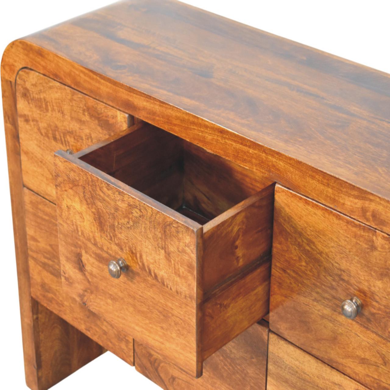 Darcy 3 over 3 Drawer Chest in Chestnut Finish