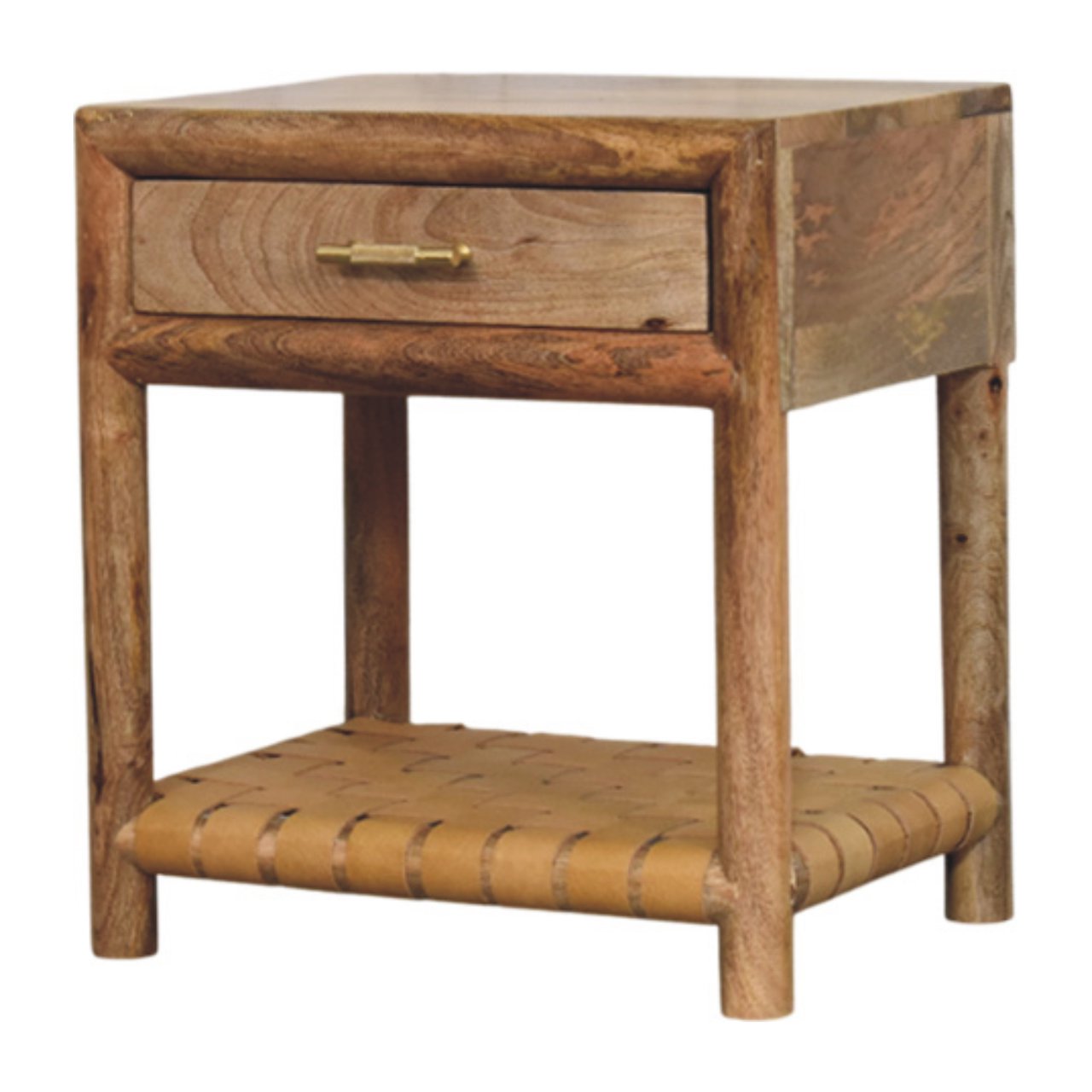 Regency Woven Oak-ish Nightstand with Drawer