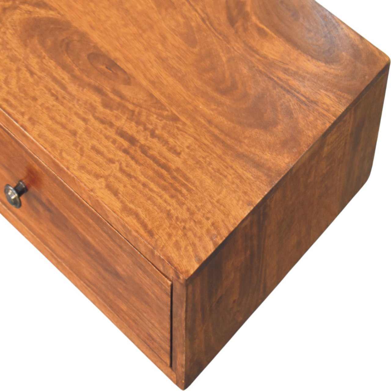 Lunar 2 Drawer Chestnut Wall Mounted Console