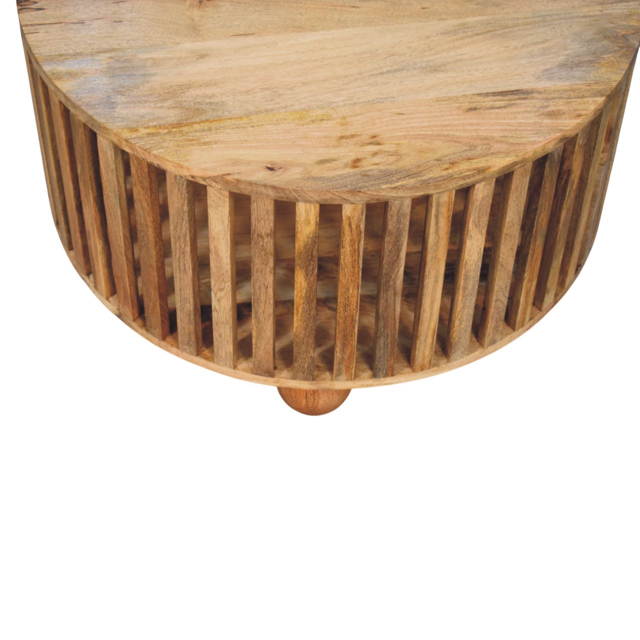 Slatted Round Oak-ish Coffee Table