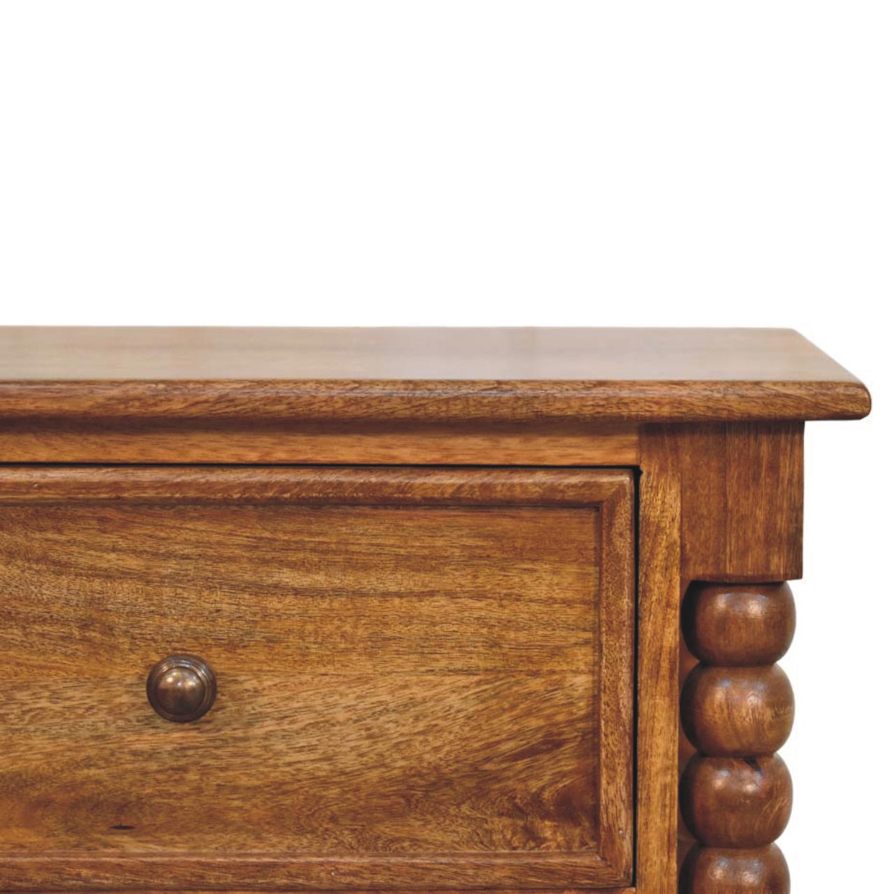 Spindle Leg Amber Oak Nightstand