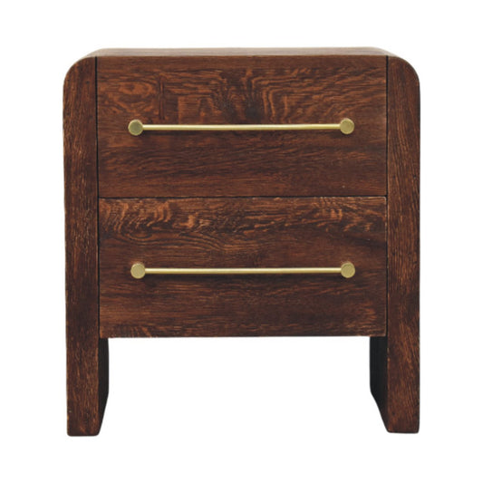 Copenhagen 2-Drawer Nightstand in Smoked Oak