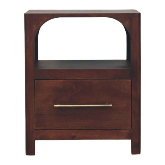 Arched Edge 1 Drawer Bedside