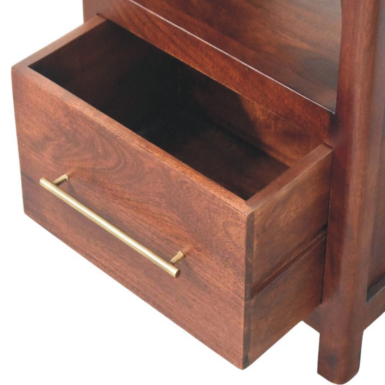 Arched Edge 1 Drawer Bedside