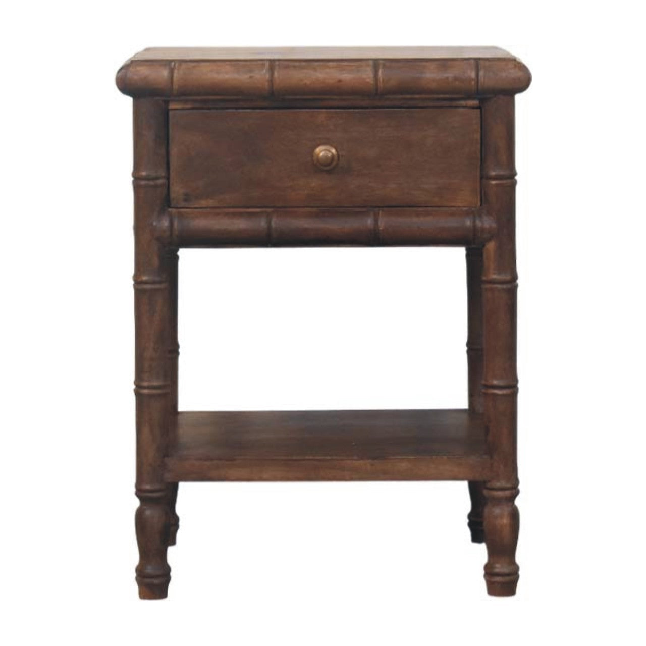Bamboo Carved Bedside Table