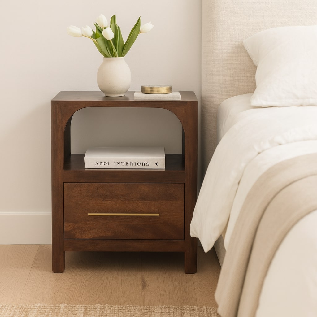 Arc-Line Bedside Table