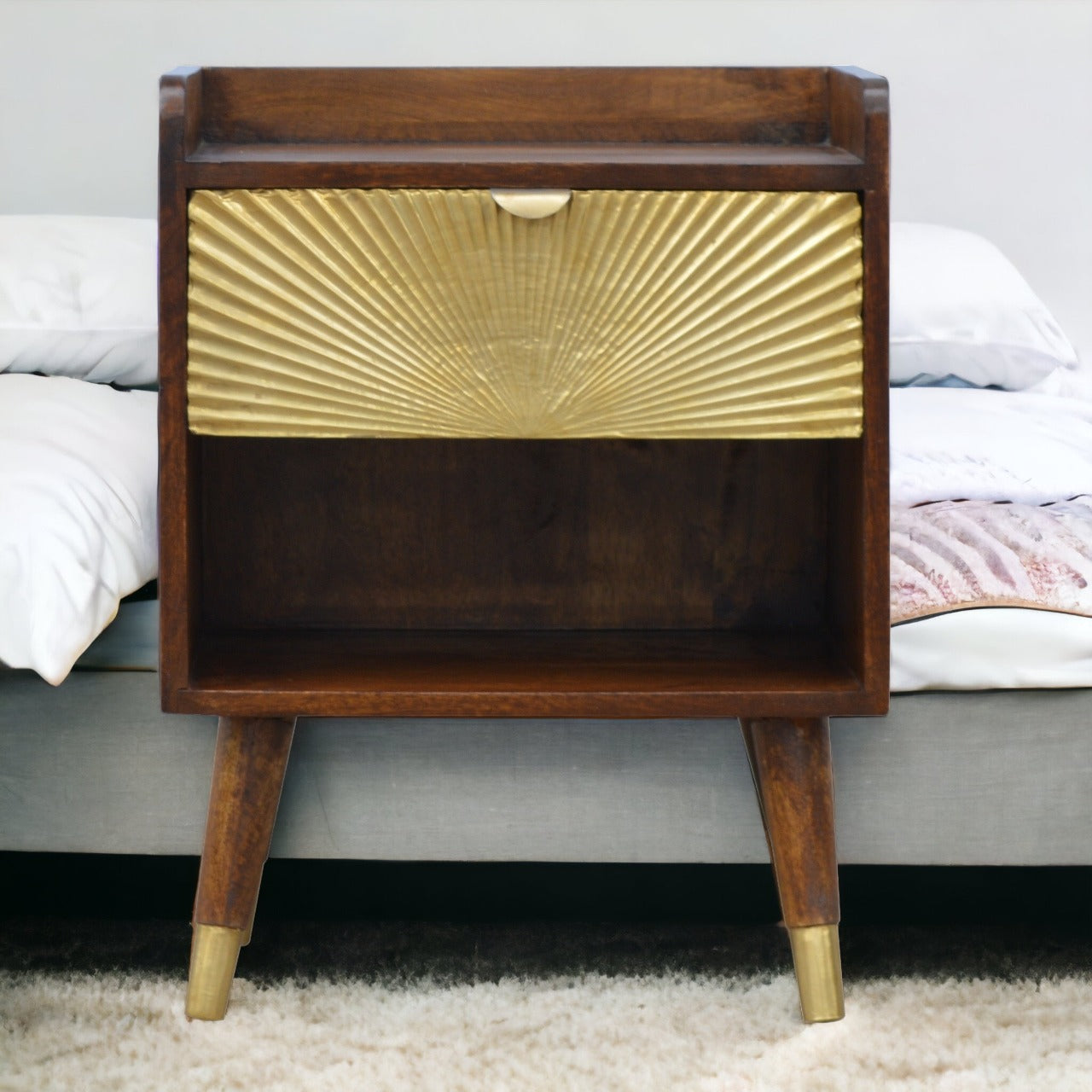 Manila Gold One Drawer nightstand