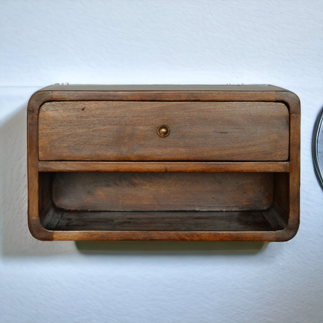 Chestnut Curve Floating nightstand