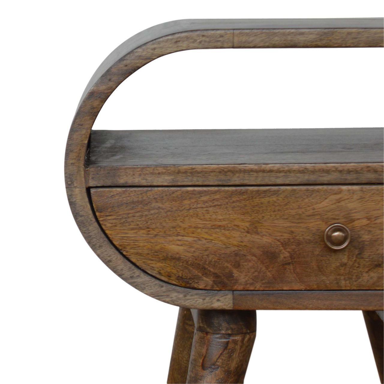 Grey Washed Circular nightstand