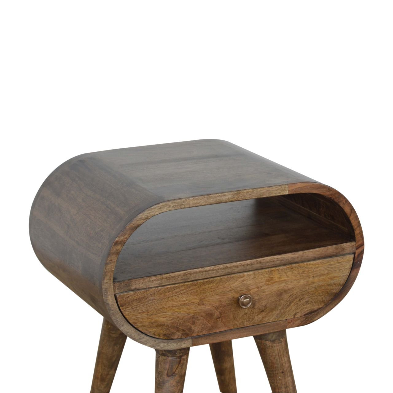 Grey Washed Circular nightstand