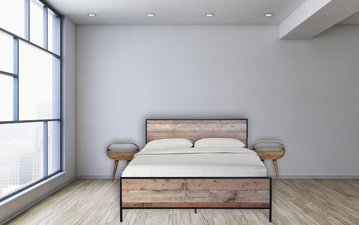 Grey Washed Circular nightstand