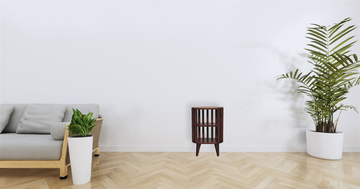 Ariella Double Shelf Chestnut Bedside